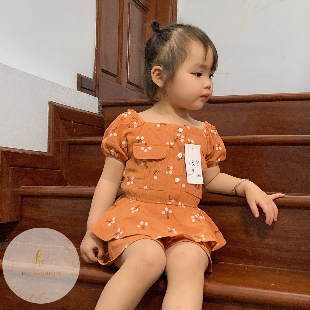 Quần áo bé gái𝑭𝑹𝑬𝑬𝑺𝑯𝑰𝑷Set đồ trẻ em THIẾT KẾHC KIDS-SÉT TIỂU THƯ ĐŨI BÔNG thiết kế cao cấp VNXK