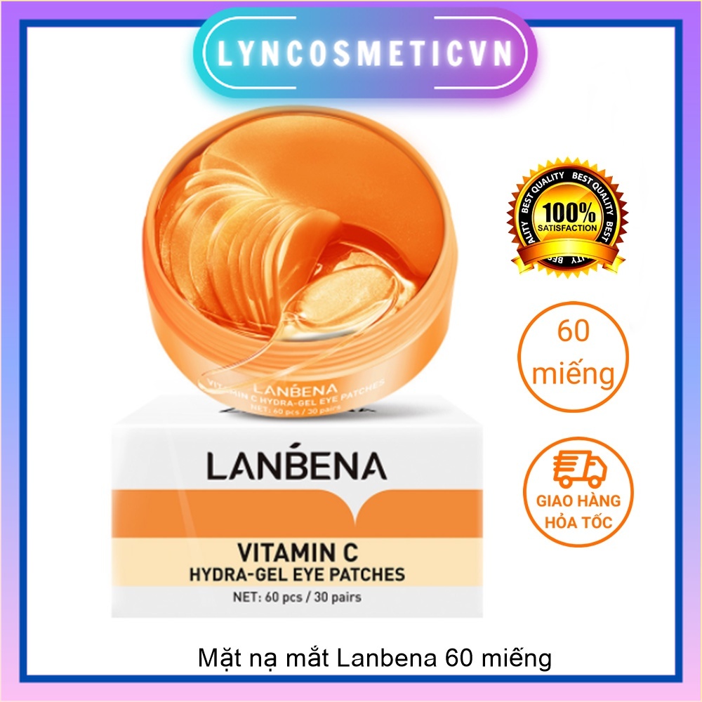 Mặt nạ mắt ngừa thâm mắt Lanbena Vitamin C - 60 miếng