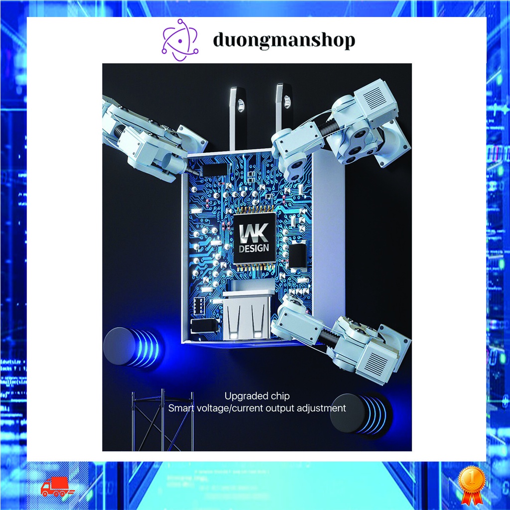 Củ sạc nhanh WK 10W WP- U118 chính hãng bảo hành 3 tháng siêu bền chống cháy duongmanshop