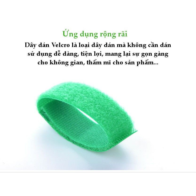 Bộ combo dây dán Velcro tiện dụng dài 17,8 cm UGREEN 20314 (màu xanh lá cây)