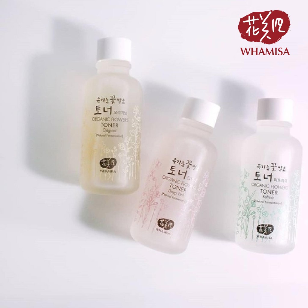 Nước cân bằng Whamisa Organic Flowers Toner Refresh 120ml