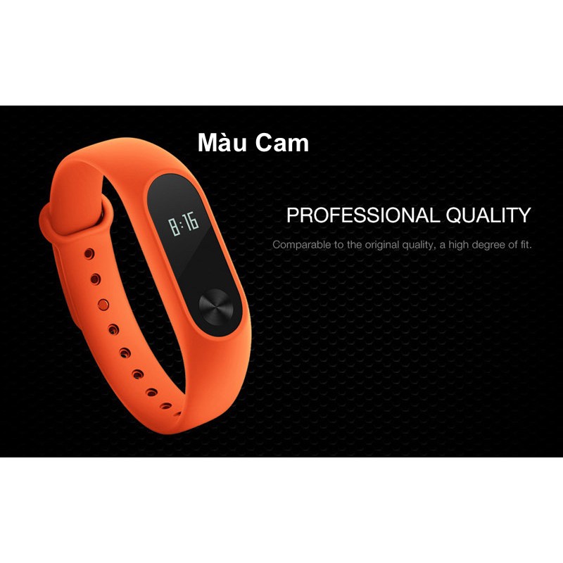 Dây đeo silicon miband 2 đủ màu + Tặng kèm 1 bộ dán màn hình cho Miband 2