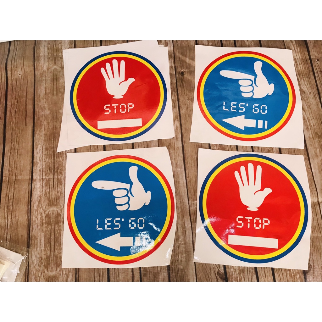 Tem cảnh báo cấm vượt và được vượt decal  dán xe tải STOP