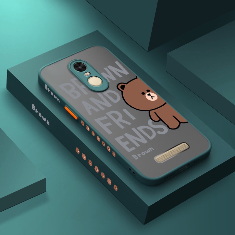 Ốp Điện Thoại Nhựa Cứng Trong Suốt Bề Mặt Nhám In Hình Gấu Cho Xiaomi Redmi Note 3 Pro Note 2
