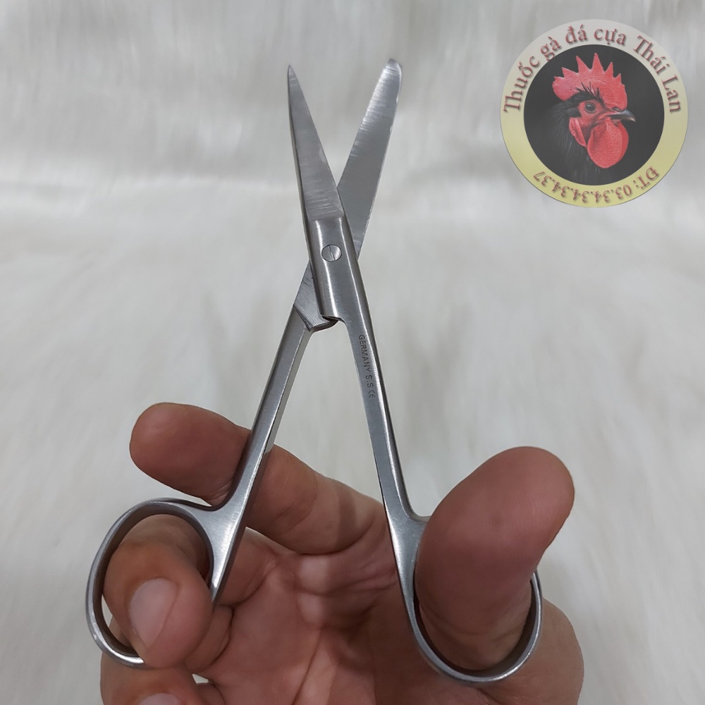 Kéo cong 16cm DẸP - cắt lông , cắt tích dành cho gà đá  hàng nhập GERMANY