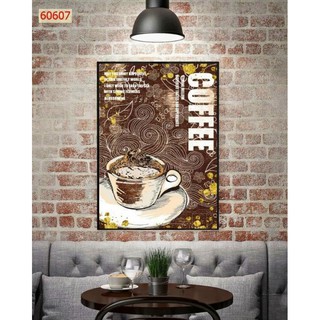 Tranh dán tường 3d trang trí quán cafe keo sẵn