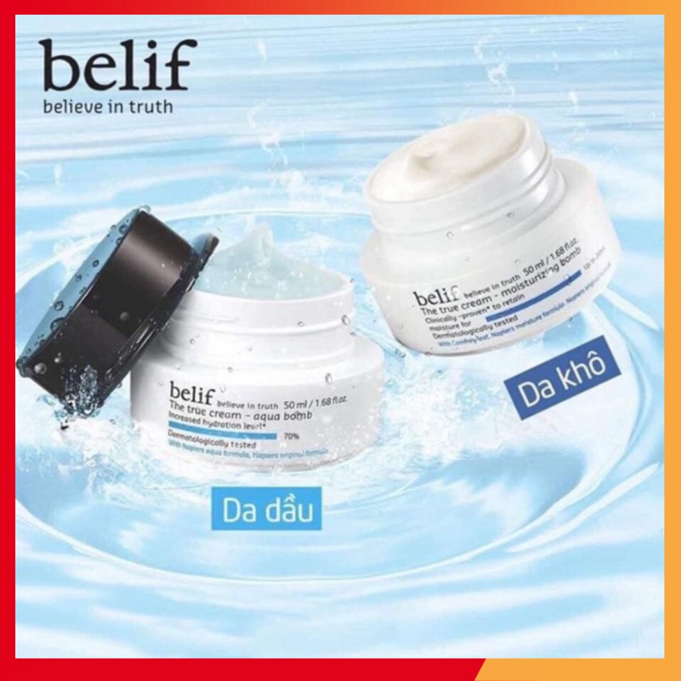 [AUTH 1000%] MINI Sample mẫu thử Kem dưỡng ẩm Belif The True Cream Aqua Bomb / Moisturizing Bomb