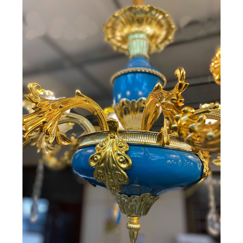 Đèn Chùm 8 Tay Hợp Kim Và Pha Lê Cao Cấp ,Phù Hợp Cho trang Trí Phòng Khách,Sảnh Nhà Hàng Khách Sạn-Có kèm Bóng Đèn Led