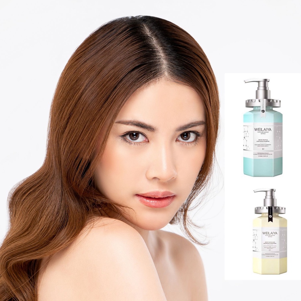 Combo Bộ Dầu Gội Và Dầu Xả Phục Hồi Đa Tầng Nấm Truffle Weilaiya 450ml, Phục Hồi Tóc Khô Xơ, Sạch Gàu, Lưu Hương Nước Ho