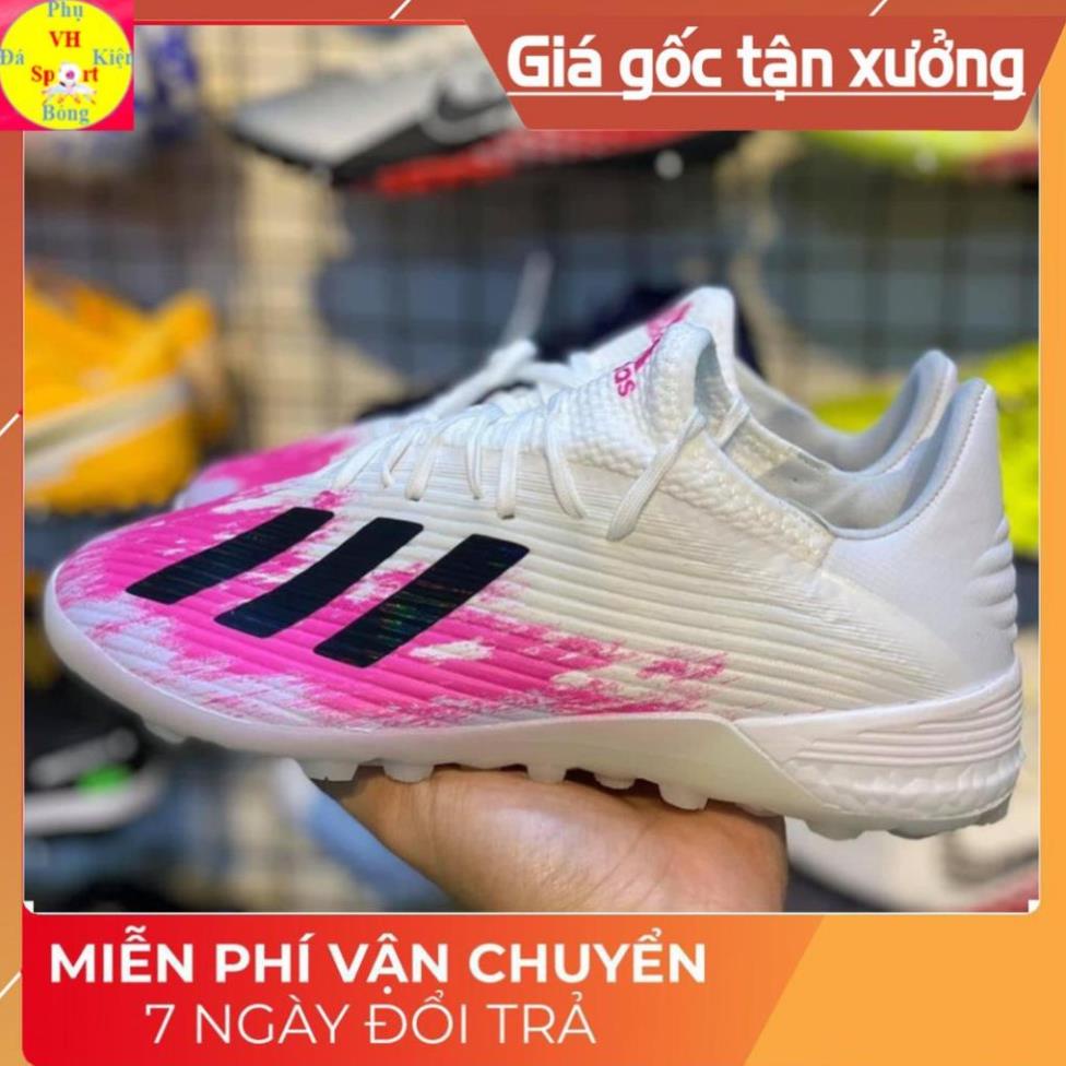 Giày đá bóng sân cỏ nhân tạo cao cấp giá rẻ Adidas X 19.1 Hồng Trắng TF gi $