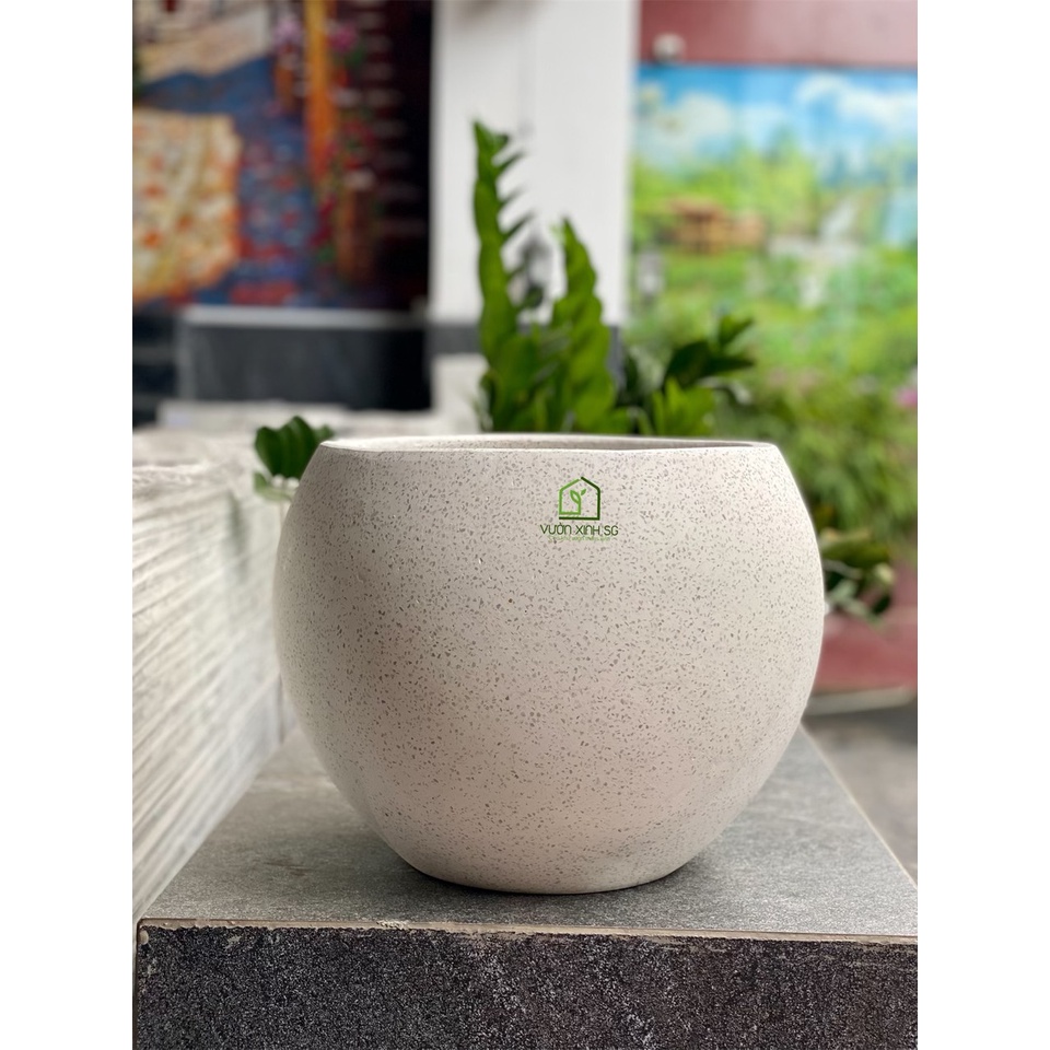 Chậu đá mài hình TRÒN TRỨNG - 50*40cm