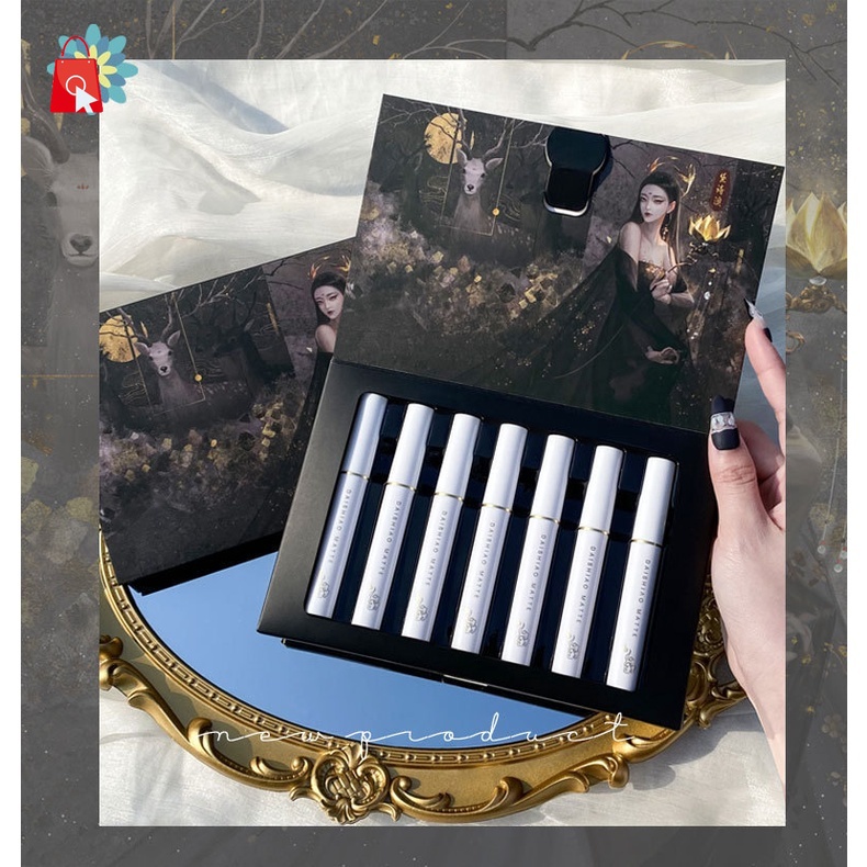 [Hàng mới về] Set 7 cây son lì phong cách cổ trang lên màu rất xinh YD