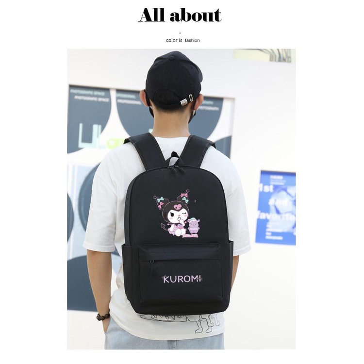 Balo đi học Gavinbrown Yichen in hình Kuromi thời trang Harajuku đáng yêu cho bé gái