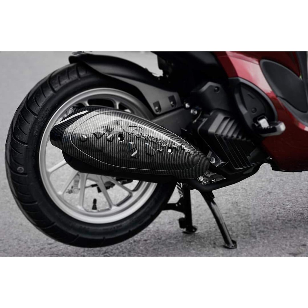 Che pô xe SH MODE đời 2020, bảo vệ pô xe SH MODE đời 2020 chất liệu nhựa ABS xi