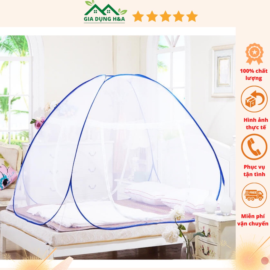 Màn chụp tự bung gấp gọn tiện dụng, mùng chụp thông minh chống muỗi hiệu quả | Hàng Việt Nam Cao Cấp