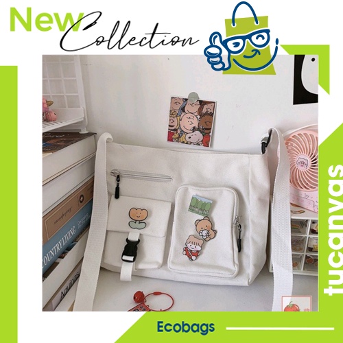 Túi Đeo Chéo, túi canvas đeo chéo nam nữ vải canvas cao cấp đựng vừa sách vở đi học TUCANVAS TCV47