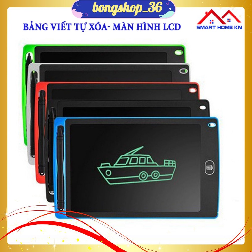 Bảng Viết Bảng Vẽ Điện Tử LCD Thông Minh Đơn Sắc Tự Động Xóa Cho Bé 10 inch