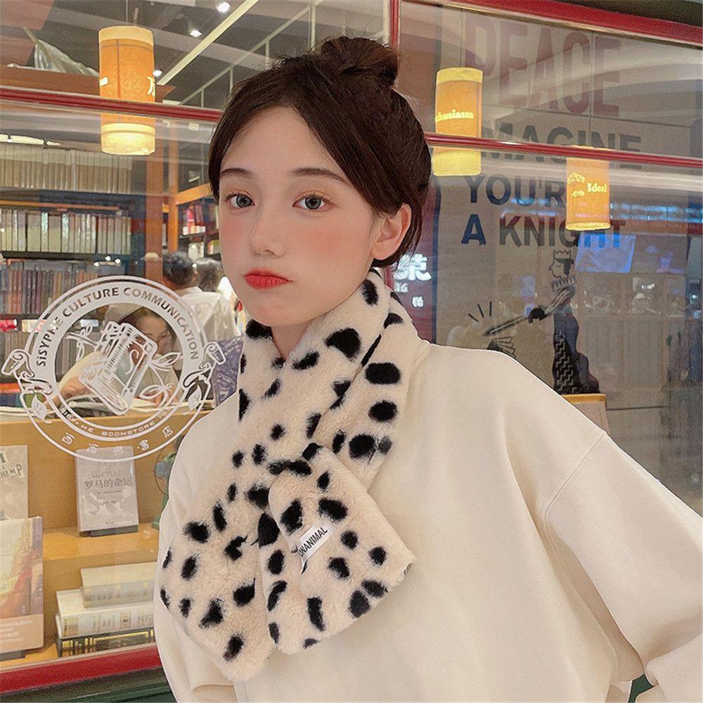 Khăn Choàng Lông Dày Dặn Họa Tiết Da Báo Giữ Ấm Mùa Đông Cho Nữ