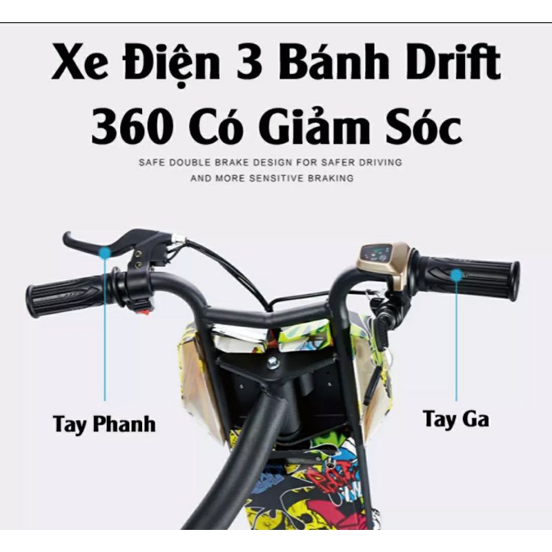 XE ĐIỆN 3 BÁNH TRẺ EM 36v  2020