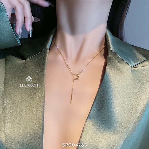Dây chuyền nữ titan Eleanor Accessories dáng dài phụ kiện trang sức đơn giản sang trọng