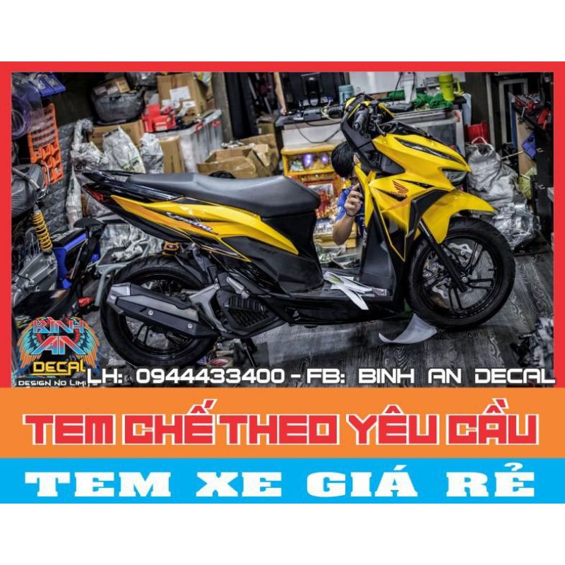 tem rời VARIO vàng đen.