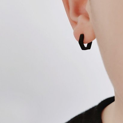 Bông tai khoen tròn nhỏ xinh bản dày phụ kiện trang sức unisex hot trend kpop khuyến mãi
