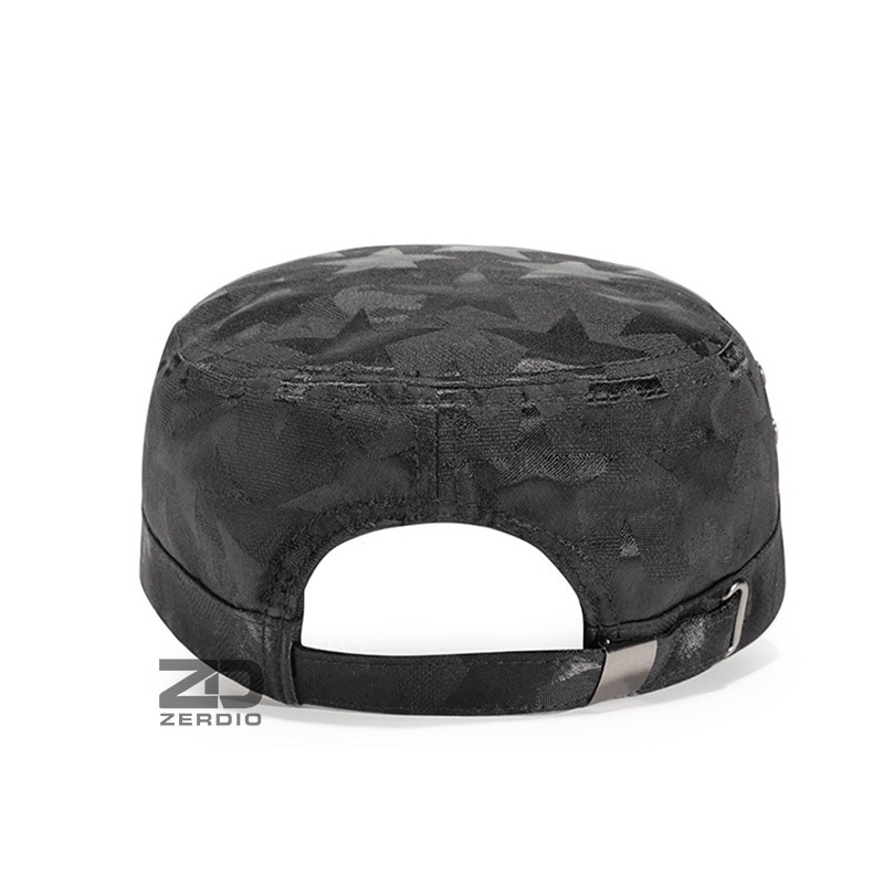 Nón kết, Mũ lưỡi trai chóp vuông màu đen họa tiết ngôi sao cho Nam và Nữ