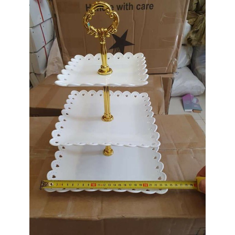 đĩa bánh kẹo 3 tầng