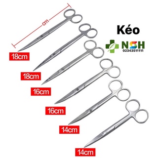 ❤️[HÀNG LOẠI 1] Kéo y tế thẳng 2 đầu nhọn kéo y tế kéo cắt thuốc thẳng hai đầu nhọn 10cm 12cm 14cm 16cm 18cm 20cm