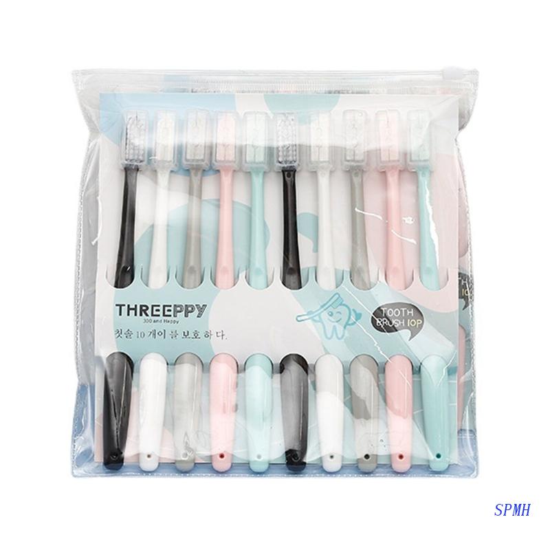 Set 10 Bàn Chải Đánh Răng Lông Mềm Cho Gia Đình