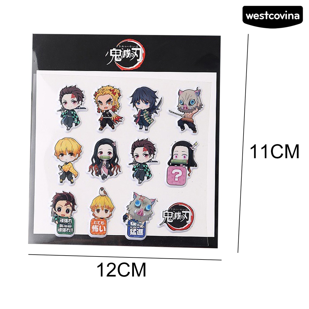 Sticker dán trang trí sổ tay hình hoạt hình Demon Slayer mới