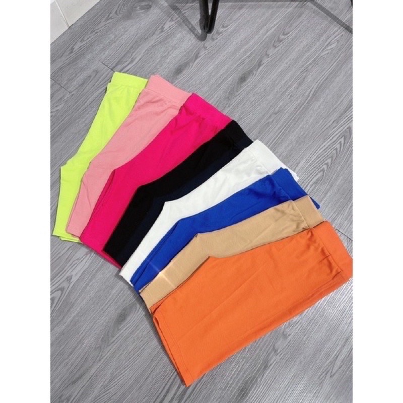 Quần Legging Ngố Quần Lửng Cotton Nhiều Màu