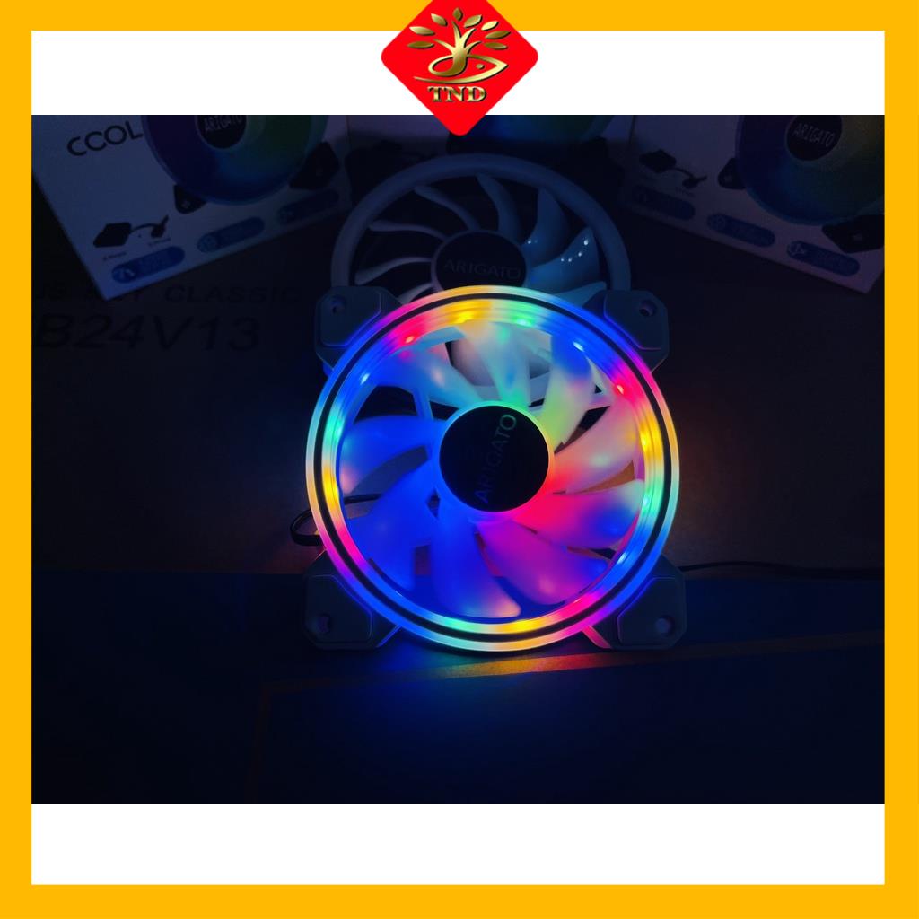 Quạt tản nhiệt Fan led case 12cm Arigato 102 White