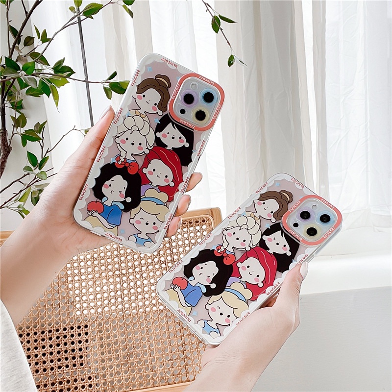 Ốp Điện Thoại TPU Dẻo Trong Suốt In Hình Công Chúa Cho iPhone 14 13 Pro Max Casing 12 11 XS XR X 8 7 6 Plus