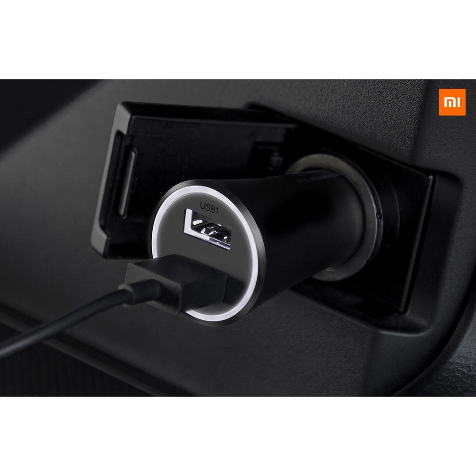 Sạc Ô tô Xiaomi sạc nhanh 37W nhỏ gọn 2 đầu ra USB