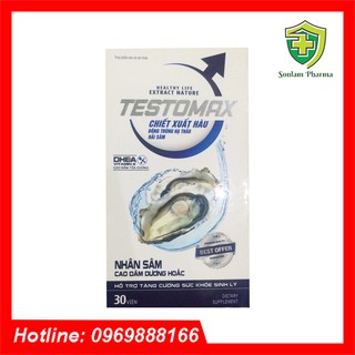 Testomax - Chiết Xuất Hàu - hộp 30 viên - Hỗ Trợ Tăng Cường Sức Khỏe Sinh Lý