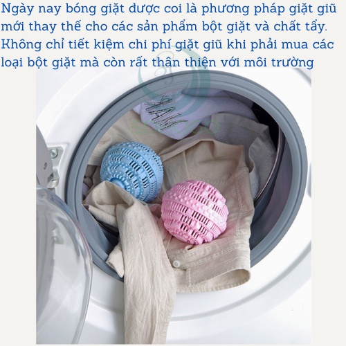 Bóng giặt sinh học loại lớn 11cm – Bóng giặt quần áo chống nhăn, giúp khử vi khuẩn, mùi ẩm mốc- Màu ngẫu nhiên