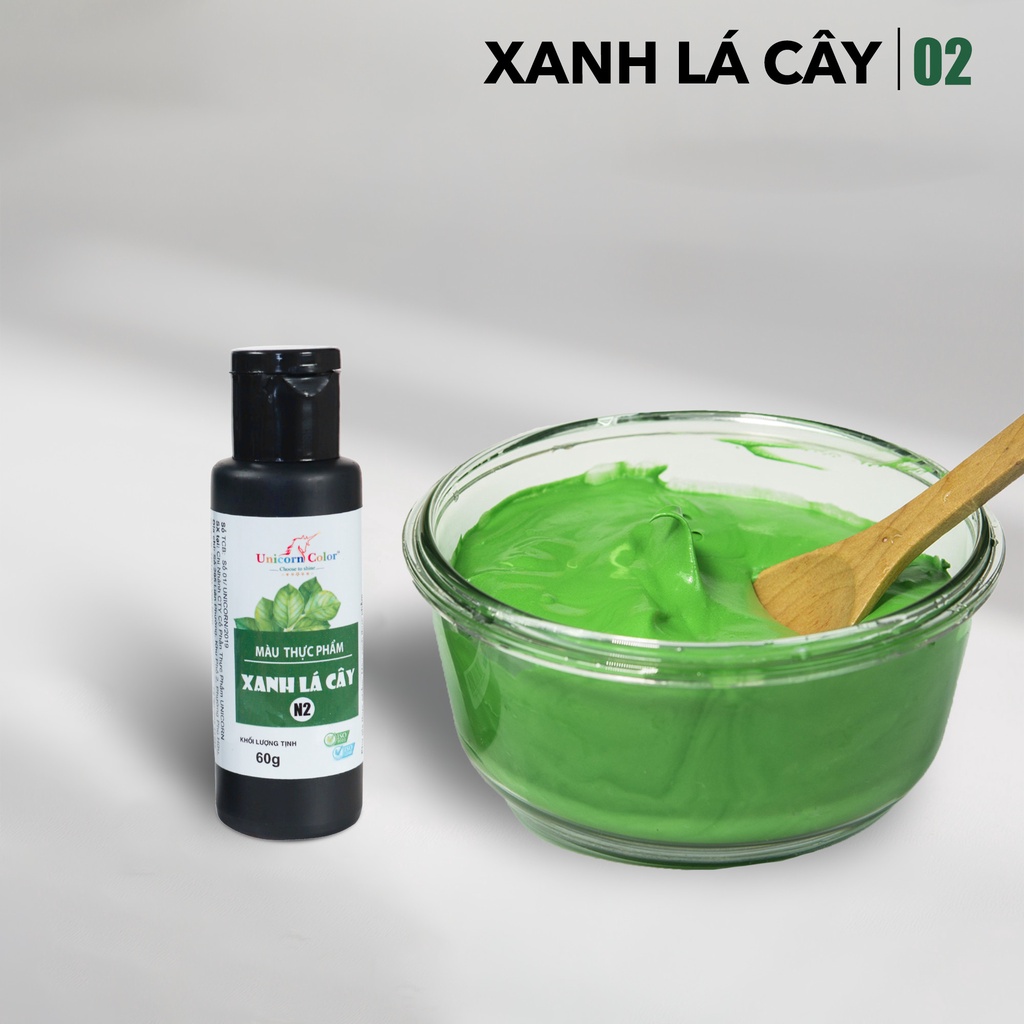 Màu Thực Phẩm Xanh Lá Cây Unicorn Không Đắng 60gr A02