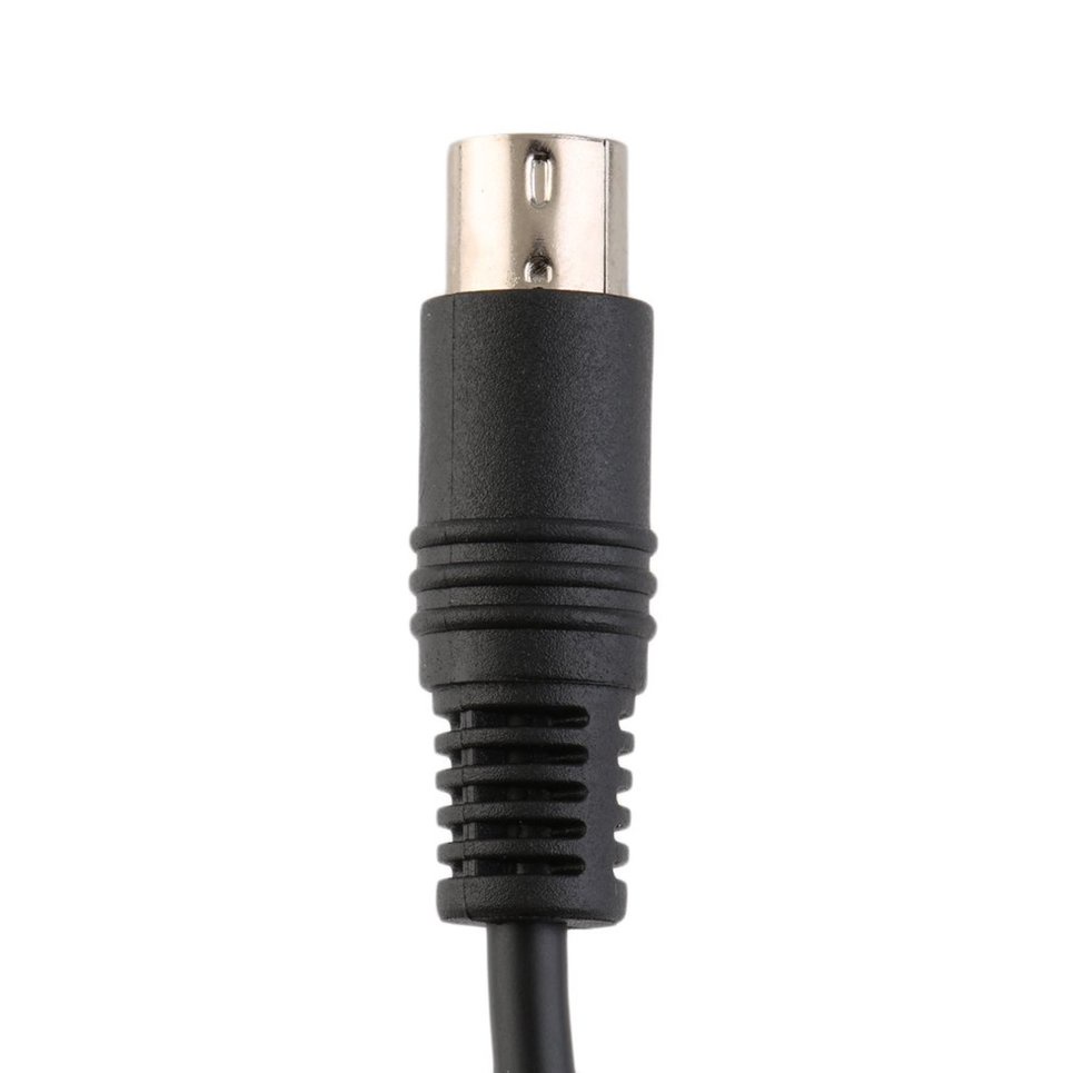 Black 9-PIN Mini TO 9-PIN Mini Din Signal Cable For Genesis 2 Scart Cable