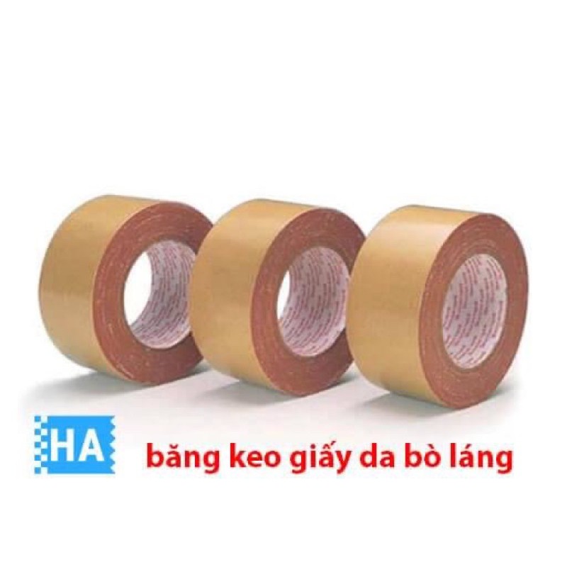 Băng keo giấy da bò láng không viết được siêu dính