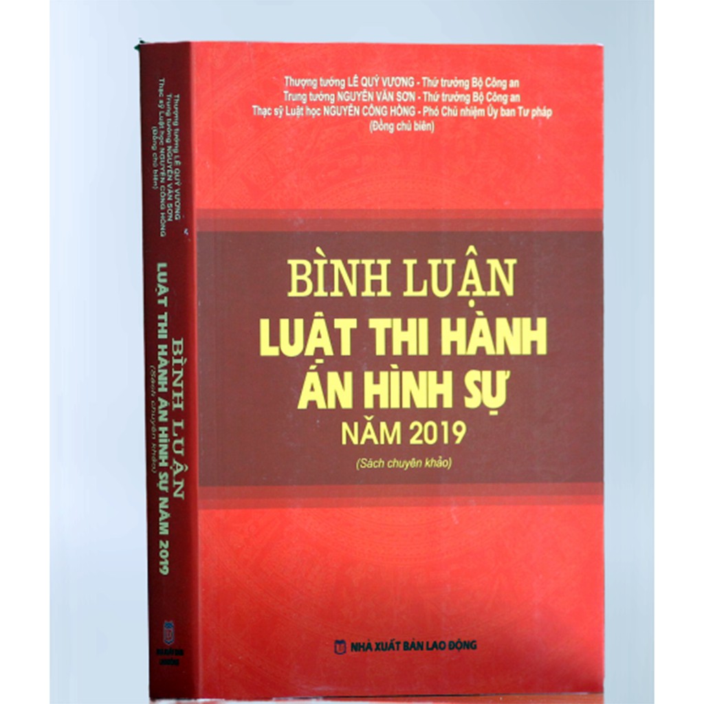 Sách - bình luận luật thi hành án hình sự năm 2019