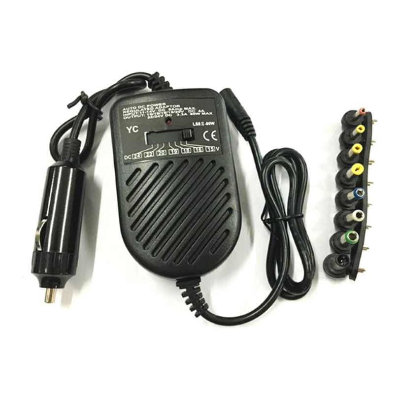 SPMH DC 80W Car Auto Universal Charger Power Supply Adapter Set For Laptop Notebook