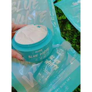 BODY DƯỠNG TRẮNG DA BLUE WHITE JIUHE THANH TO ( CHÍNH HÃNG ) TẶNG SỮA TẮM