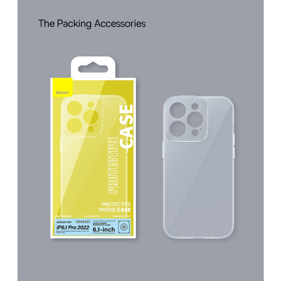 Ốp Điện Thoại TPU Silicon Mềm Trong Suốt Chống Sốc Hiệu Baseus Dành Cho iPhone 14 Pro Max 14 Plus 2022