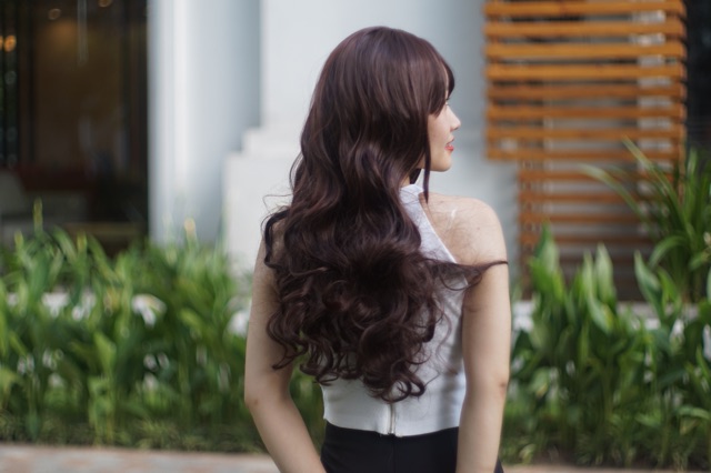 Tóc giả tơ màu đồng
