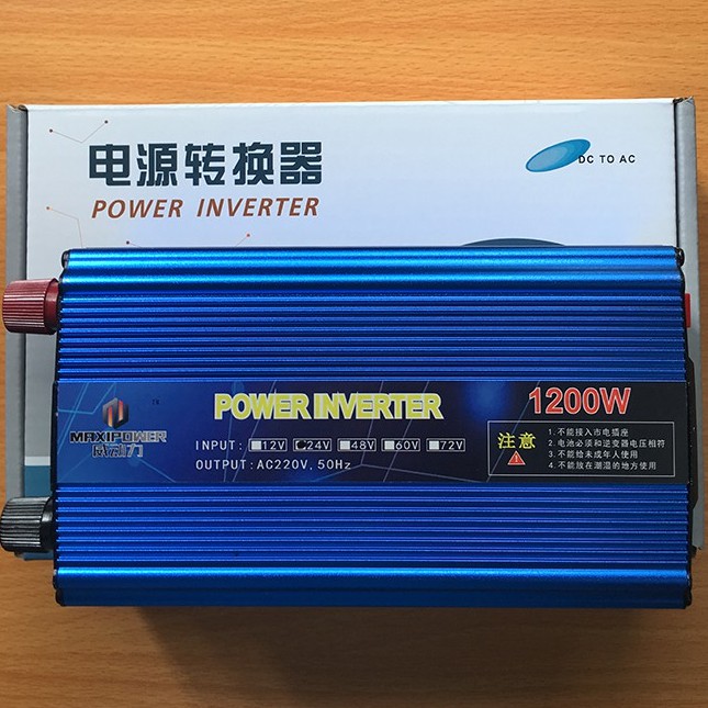 Bộ kích điện 24v lên 220v Công suất không tải 1200w