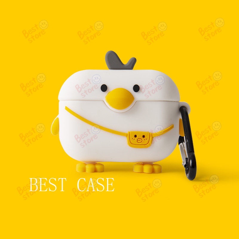 Vỏ bảo vệ hộp sạc silicon mềm họa tiết hoạt hình thích hợp cho tai nghe bluetooth airpods pro