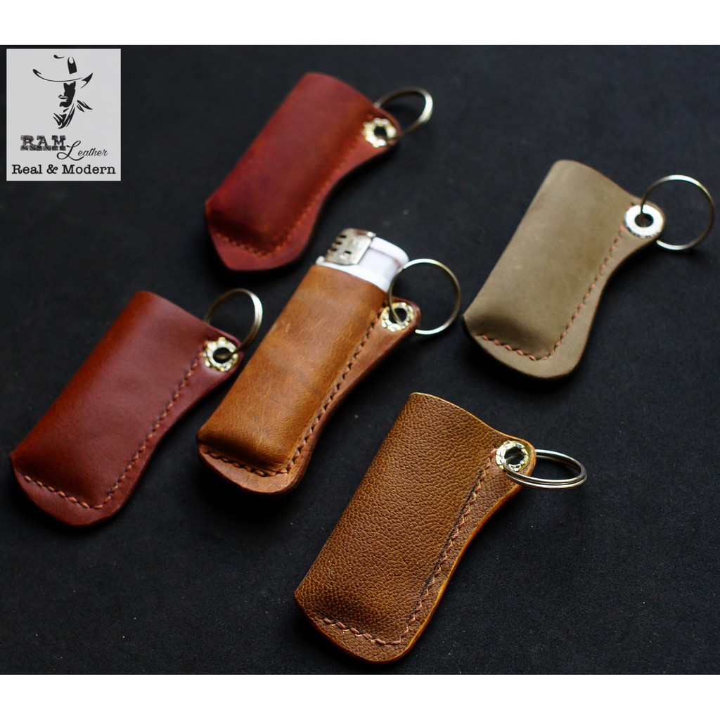 Túi Đựng Bật Lửa RAM Leather Da Bò Thật