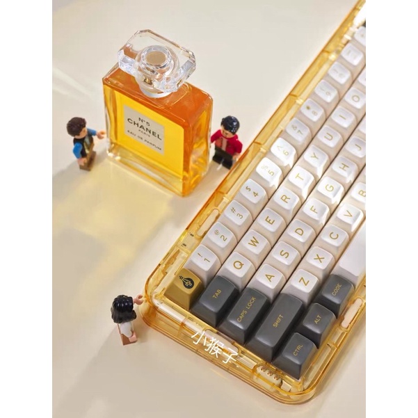 Bàn phím cơ không dây bluetooth, 2.4G Mojo 68 MelGeek chính hãng phong cách retro LED RGB có thể hotswap thay switch