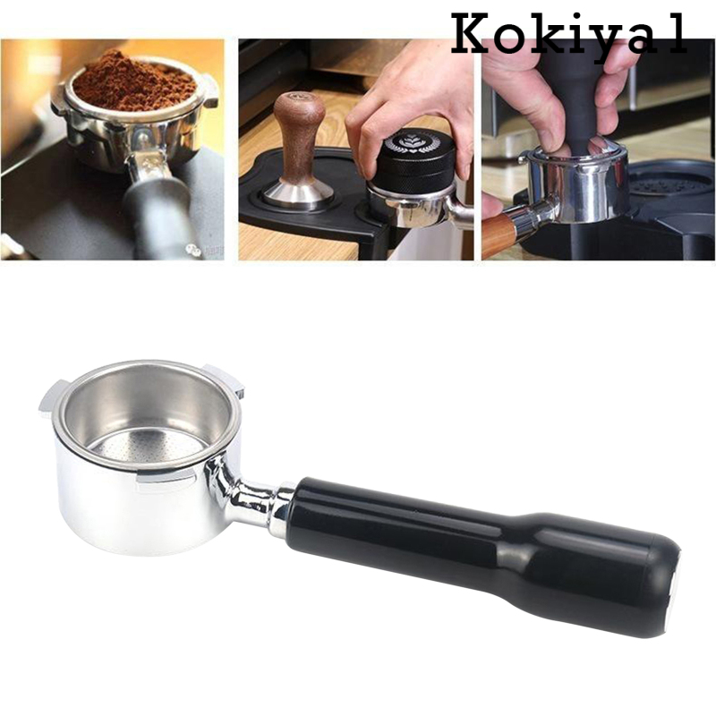 [HOT]Bottomless Portafilter for Delonghi Coffee Machine 51mm Black Plastic handle